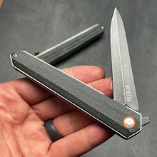 Load image into Gallery viewer, KEELA - D2 Dagger Blade, Black Micarta Handles