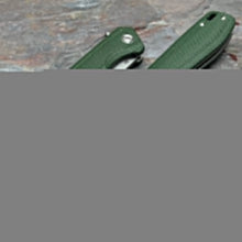 Load image into Gallery viewer, CANYON - Green Micarta Handles, D2 Drop Point Blade