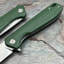Load image into Gallery viewer, CANYON - Green Micarta Handles, D2 Drop Point Blade