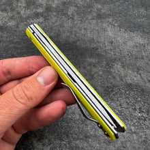 Load image into Gallery viewer, SKYLINE - Yellow G10 Handles, D2 Tanto Blade