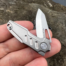 Load image into Gallery viewer, TINY-Ti - Titanium Handles, D2 Blade, Keychain Necklace Knife