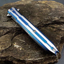 Load image into Gallery viewer, STINGER - Assisted Open, Blue Steel Handles, D2 Steel Dagger Blade