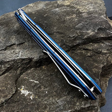 Load image into Gallery viewer, STINGER - Assisted Open, Blue Steel Handles, D2 Steel Dagger Blade