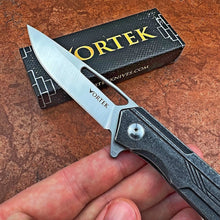 Load image into Gallery viewer, SILKY - Stonewashed Stainless Steel Handles, D2 Drop Point Blade