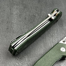 Load image into Gallery viewer, BALDUR - Green Micarta Handles, D2 Tanto Blade