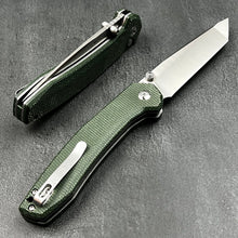 Load image into Gallery viewer, BALDUR - Green Micarta Handles, D2 Tanto Blade
