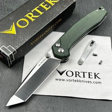 Load image into Gallery viewer, BALDUR - Green Micarta Handles, D2 Tanto Blade