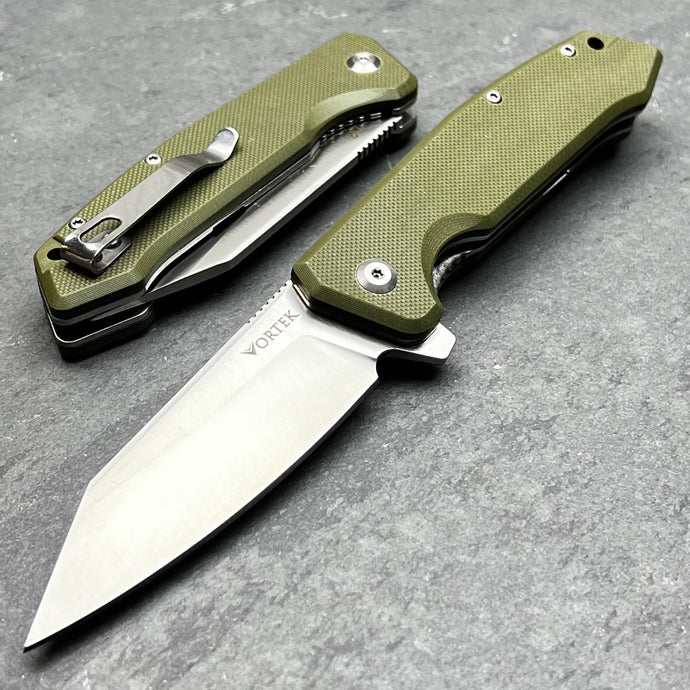 RECOIL - Green G10 Handles, D2 Blade