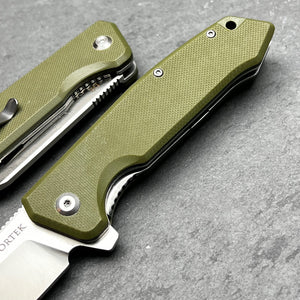 RECOIL - Green G10 Handles, D2 Blade