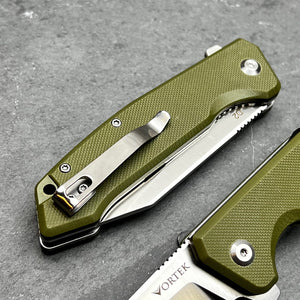 RECOIL - Green G10 Handles, D2 Blade