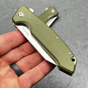 RECOIL - Green G10 Handles, D2 Blade