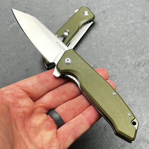 RECOIL - Green G10 Handles, D2 Blade