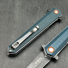 Load image into Gallery viewer, KEELA - D2 Dagger Blade, Blue Micarta Handles