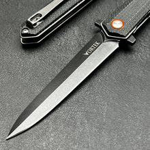 Load image into Gallery viewer, KEELA - D2 Dagger Blade, Black Micarta Handles