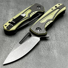 Load image into Gallery viewer, EMBER - Carbon Fiber Handles, D2 Drop Point Blade