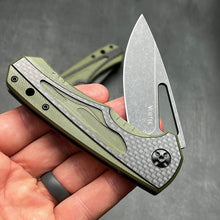 Load image into Gallery viewer, EMBER - Carbon Fiber Handles, D2 Drop Point Blade