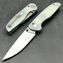 Load image into Gallery viewer, FOCAL: Jade G10 Handles, D2 Drop Point Blade, Axis lock Safety System, EDC Large Folding Pocket Knife