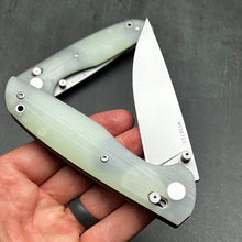 Load image into Gallery viewer, FOCAL: Jade G10 Handles, D2 Drop Point Blade, Axis lock Safety System, EDC Large Folding Pocket Knife