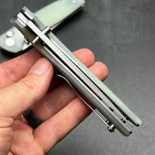 Load image into Gallery viewer, FOCAL: Jade G10 Handles, D2 Drop Point Blade, Axis lock Safety System, EDC Large Folding Pocket Knife