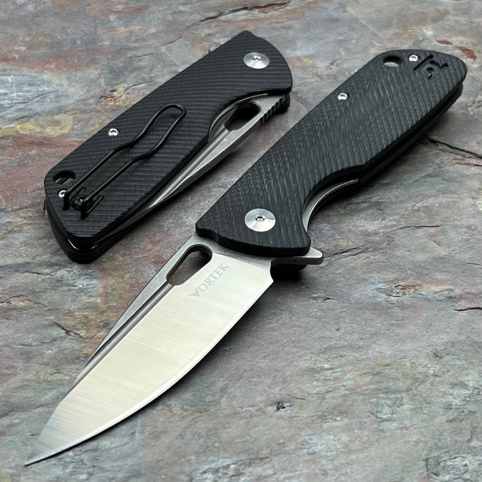 MAGE - Black G10 Handles, D2 Drop Point Blade