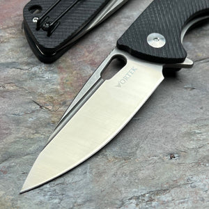 MAGE - Black G10 Handles, D2 Drop Point Blade