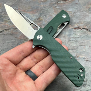 MAGE - Green G10 Handles, D2 Drop Point Blade