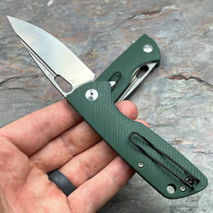 MAGE - Green G10 Handles, D2 Drop Point Blade