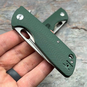 MAGE - Green G10 Handles, D2 Drop Point Blade