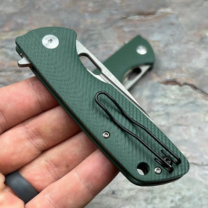 MAGE - Green G10 Handles, D2 Drop Point Blade