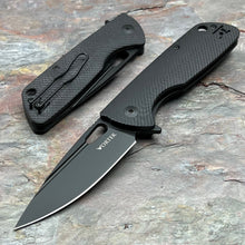 Load image into Gallery viewer, MAGE - Black G10 Handles, Black D2 Drop Point Blade