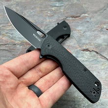 Load image into Gallery viewer, MAGE - Black G10 Handles, Black D2 Drop Point Blade