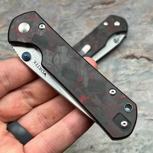 OTIS - D2 Blade, Red and Black Carbon Fiber Handles