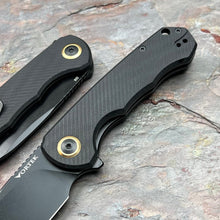 Load image into Gallery viewer, BADGER - Black G10 Handles, D2 Blade