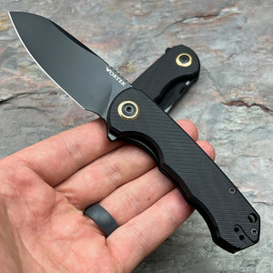 BADGER - Black G10 Handles, D2 Blade