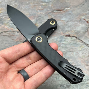 BADGER - Black G10 Handles, D2 Blade