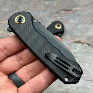 BADGER - Black G10 Handles, D2 Blade