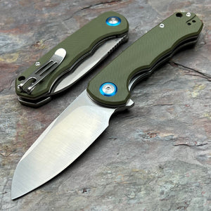 BADGER - Green G10 Handles, D2 Blade