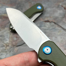 Load image into Gallery viewer, BADGER - Green G10 Handles, D2 Blade