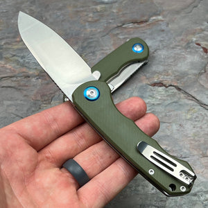 BADGER - Green G10 Handles, D2 Blade