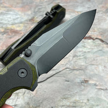 Load image into Gallery viewer, BATTEN - Black and Green G10 Handles, D2 Blade