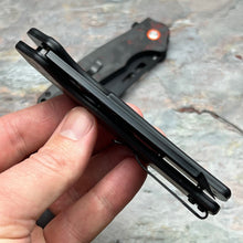 Load image into Gallery viewer, GALLANT - Black and Red Carbon Fiber Handles, D2 Blade
