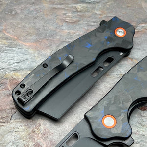 GALLANT - Black and Blue Carbon Fiber Handles, D2 Blade