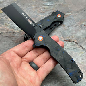 GALLANT - Black and Blue Carbon Fiber Handles, D2 Blade