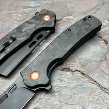 Load image into Gallery viewer, GALLANT - Black Carbon Fiber Handles, D2 Blade