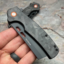 Load image into Gallery viewer, GALLANT - Black Carbon Fiber Handles, D2 Blade