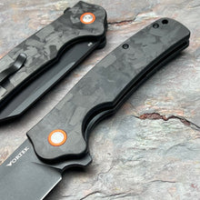 Load image into Gallery viewer, DELTA - Black Carbon Fiber Handles, D2 Blade