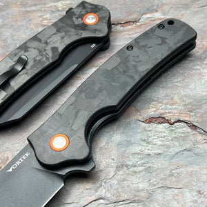 DELTA - Black Carbon Fiber Handles, D2 Blade