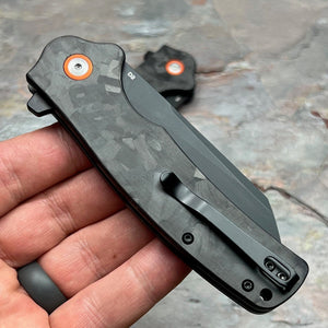 DELTA - Black Carbon Fiber Handles, D2 Blade