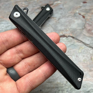TANGO - Black G10 Handles, D2 Tanto Blade