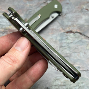 SENTINEL - Green G10 Handles, D2 Blade